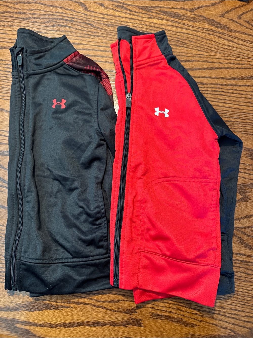 Under Armour Red and Black Athletic Zip Jackets